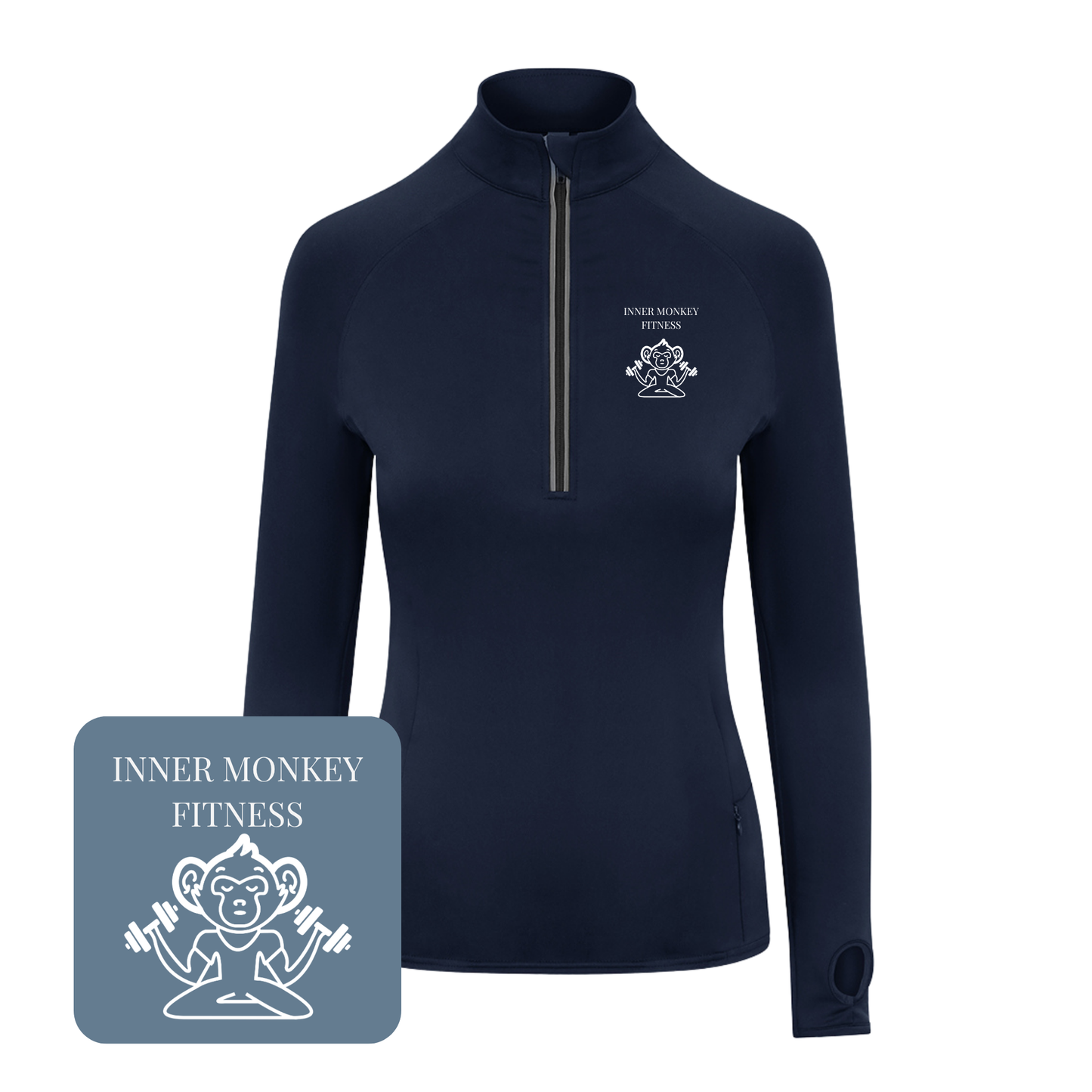Ladies Cool-Flex™ Half Zip Top (Navy)