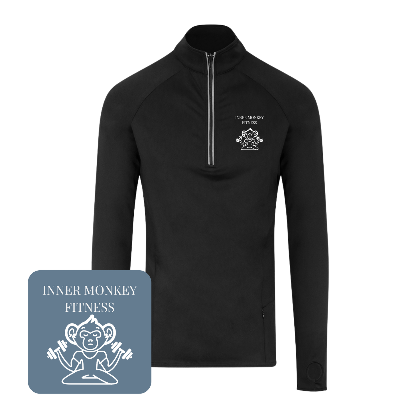 Men's Cool-Flex™ Half Zip Top (Black)