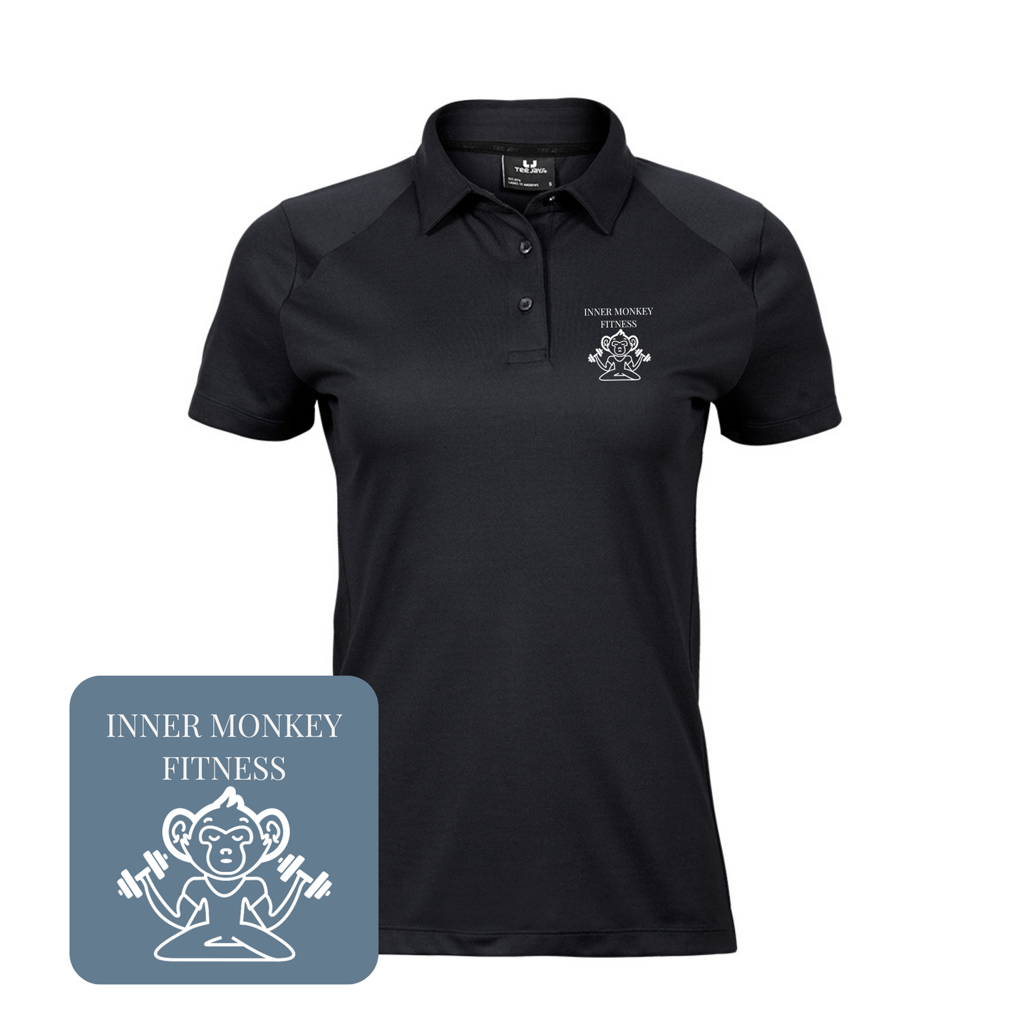 Ladies Luxury Sport Polo Shirt (Black)