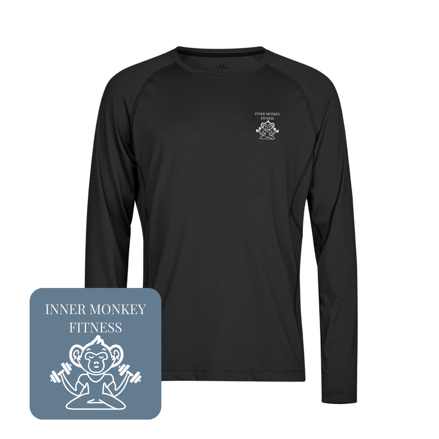 Men's Long Sleeve CoolDry™ T-Shirt (Black)