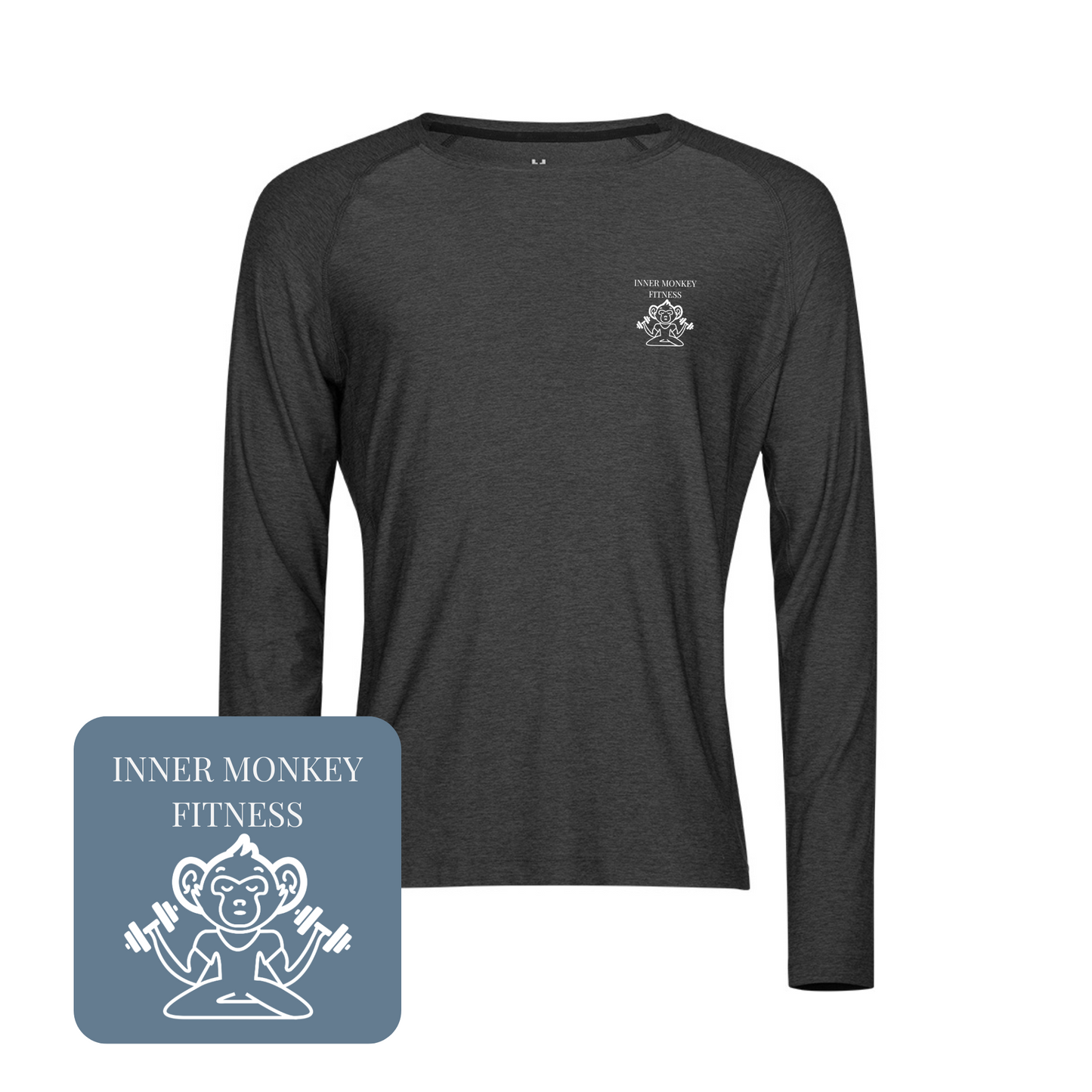 Men's Long Sleeve CoolDry™ T-Shirt (Charcoal)
