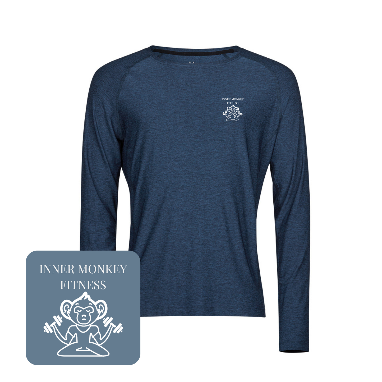 Men's Long Sleeve CoolDry™ T-Shirt (Navy)