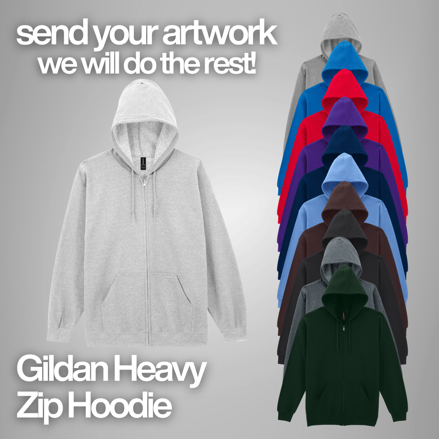 Gildan Heavy Blend™ Zip Hooded Sweatshirt
