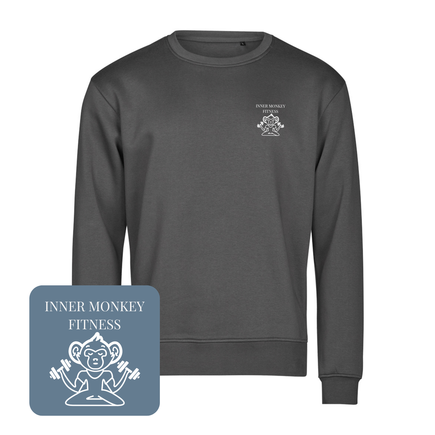 Unisex Athletic Crew Neck Sweatshirt (Charcoal)