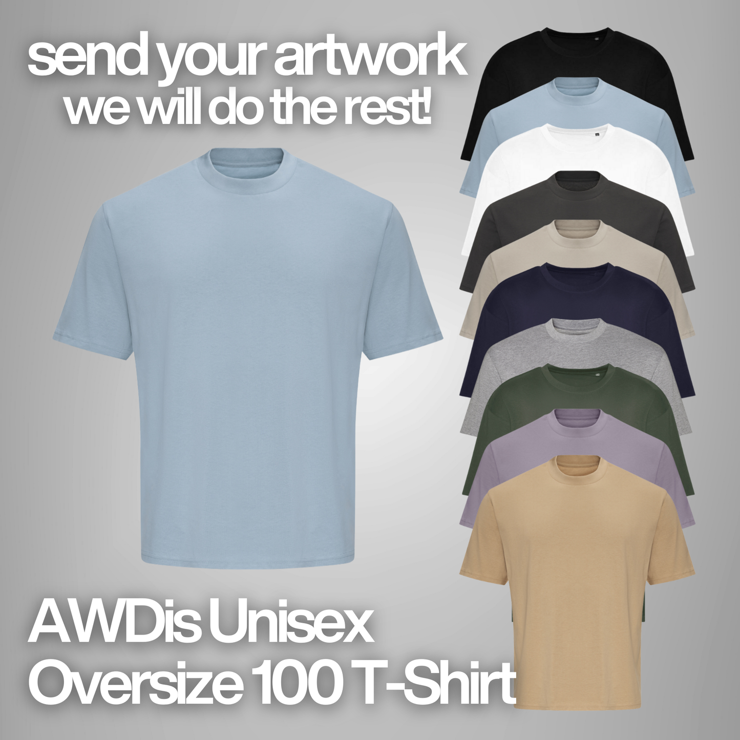 AWDis Unisex Oversize 100 T-Shirt