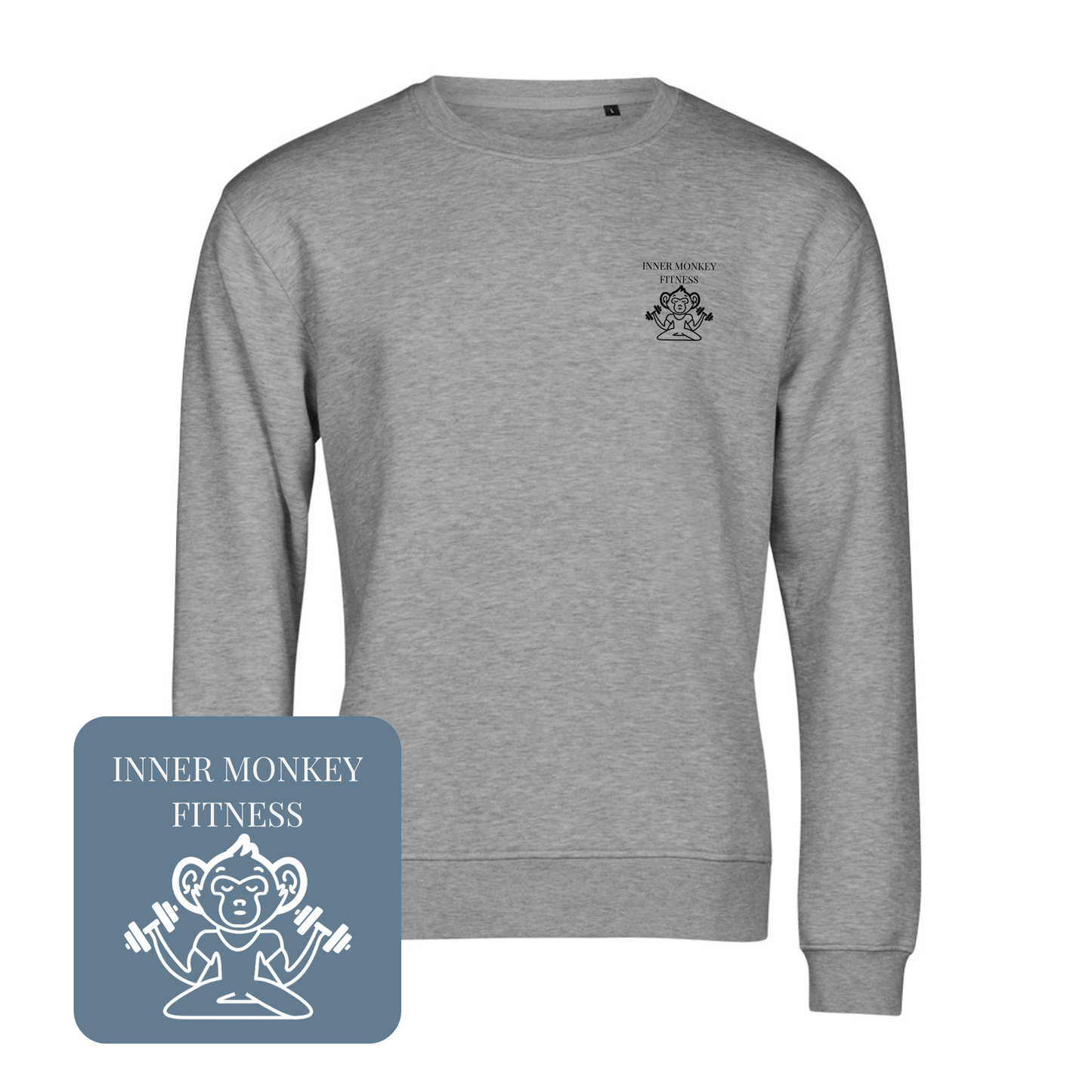 Unisex Athletic Crew Neck Sweatshirt (Grey)