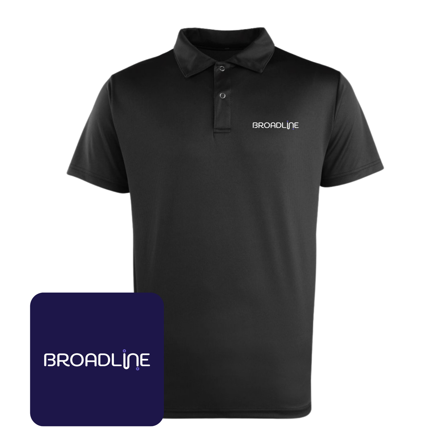 Premier Coolchecker® Stud Piqué Polo Shirt (Black)