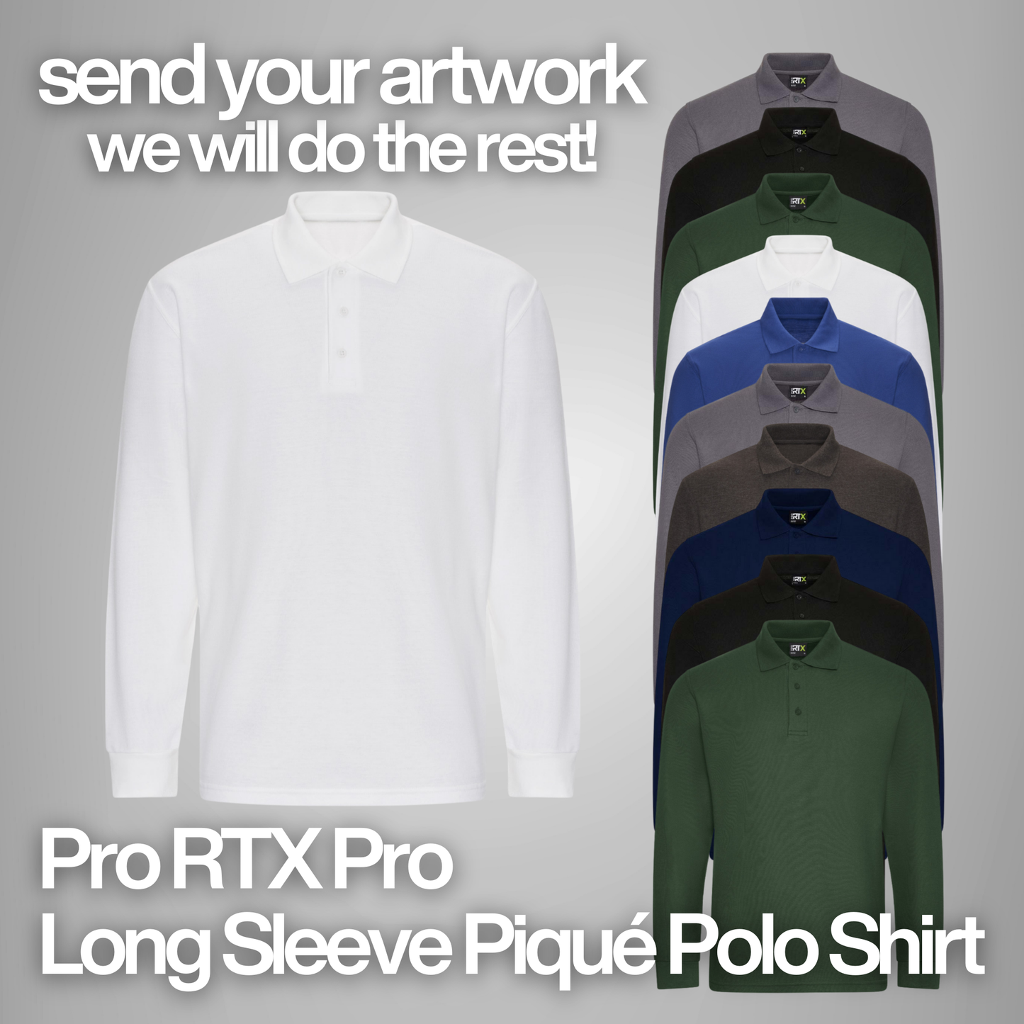 Pro RTX Pro Long Sleeve Piqué Polo Shirt