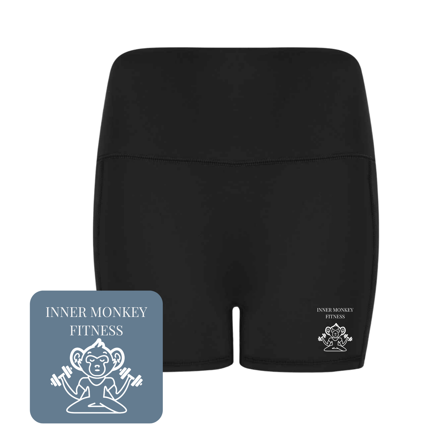 Ladies Pocket Short Leggings (Black)