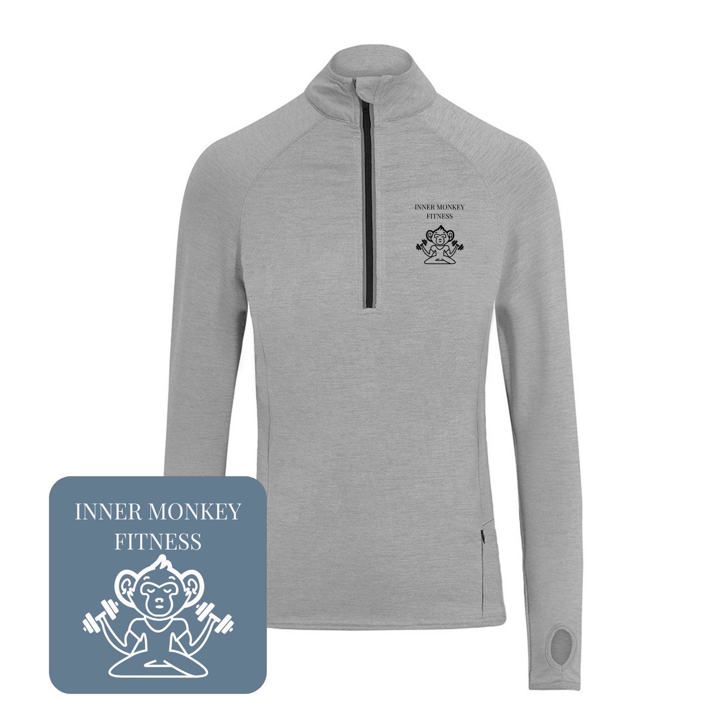 Men's Cool-Flex™ Half Zip Top (Grey)