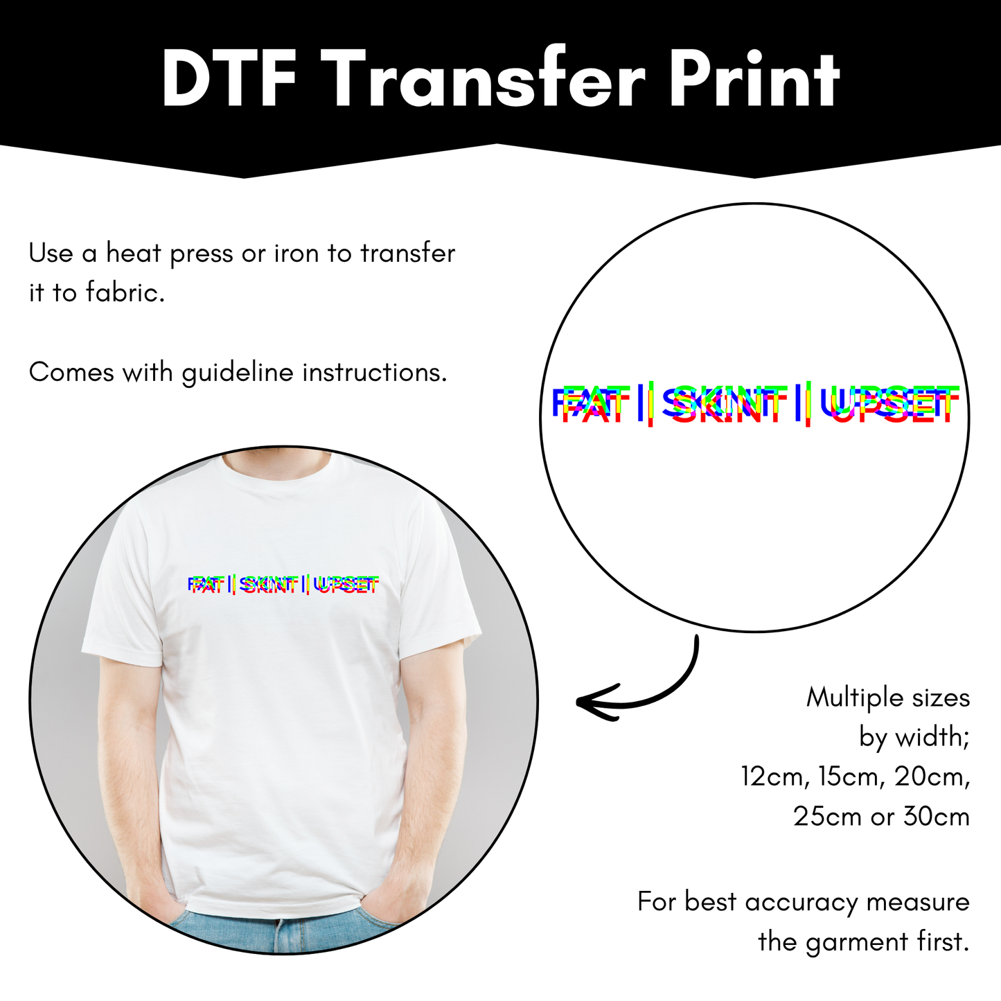 DTF Transfer Sheet - Fat, Skint and Upset