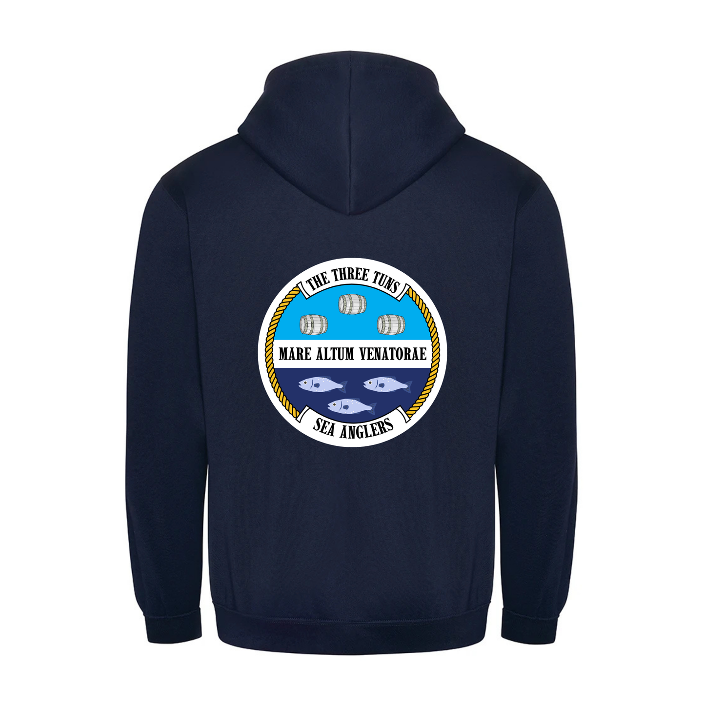 The Three Tuns Sea Anglers Zip Hoodie (Navy)