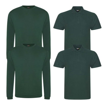 Pro RTX Essential workwear clothing bundle from TIX Printing bottle green