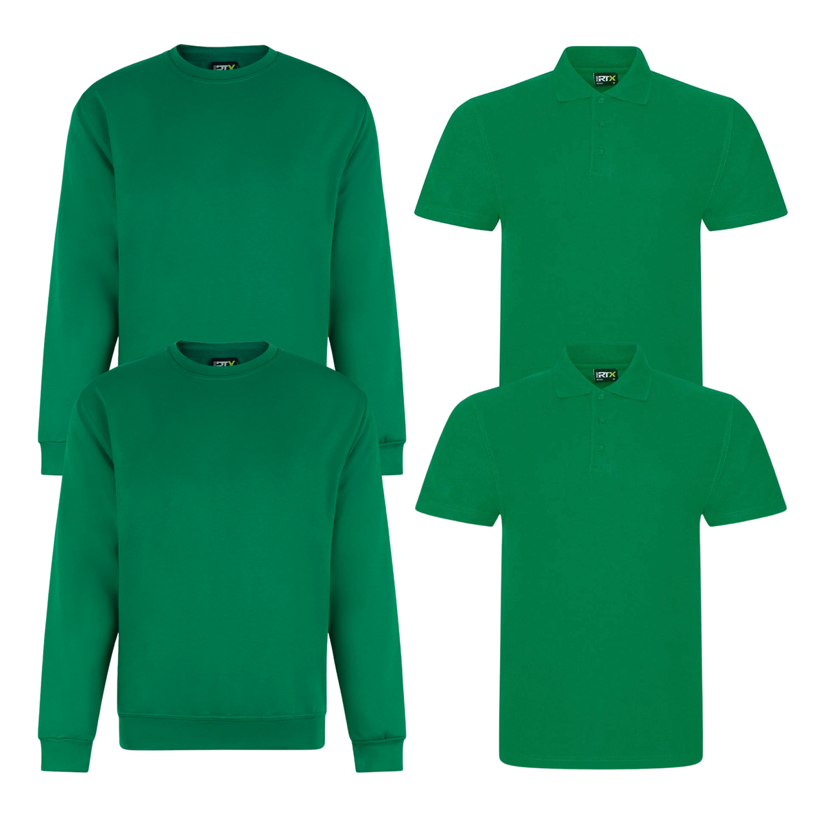 Pro RTX Essential workwear clothing bundle from TIX Printing kelly green
