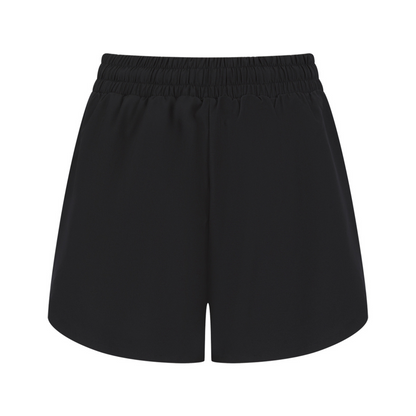 Ladies Double Layer Sports Shorts (Black)
