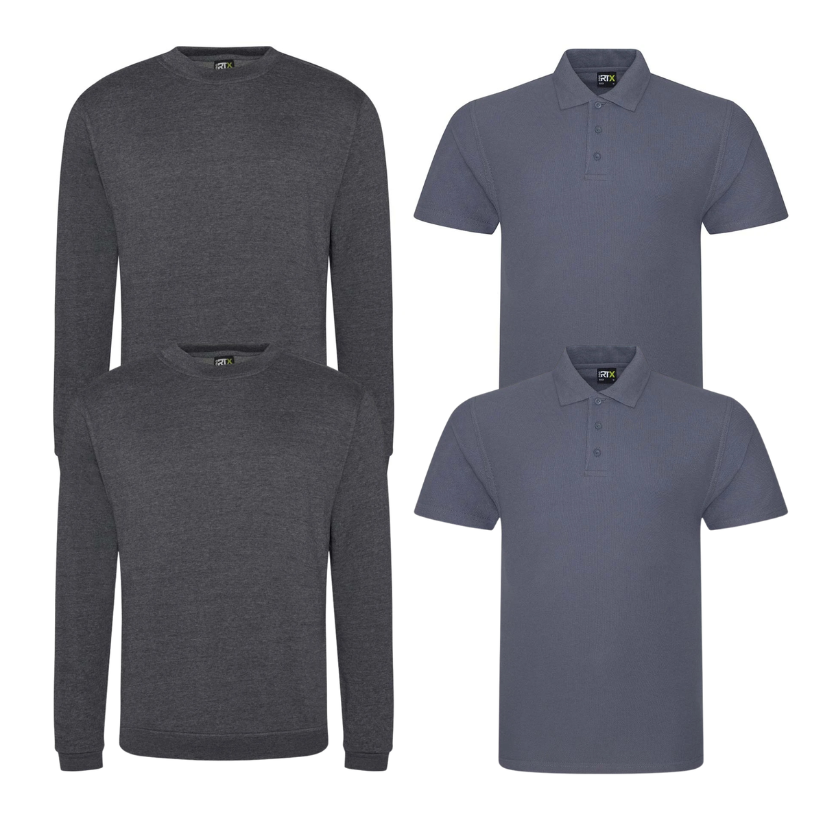 Pro RTX Essential workwear clothing bundle from TIX Printing solid grey