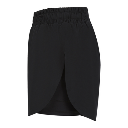Ladies Double Layer Sports Shorts (Black)