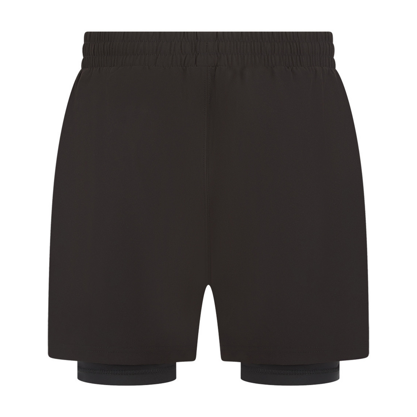 Men's Double Layer Sports Shorts (Black)