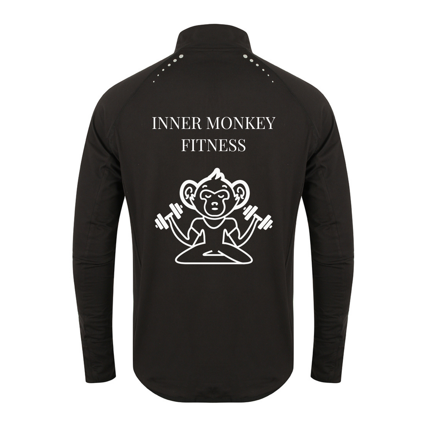 Men's Long Sleeve Zip Neck Performance Top (Black)