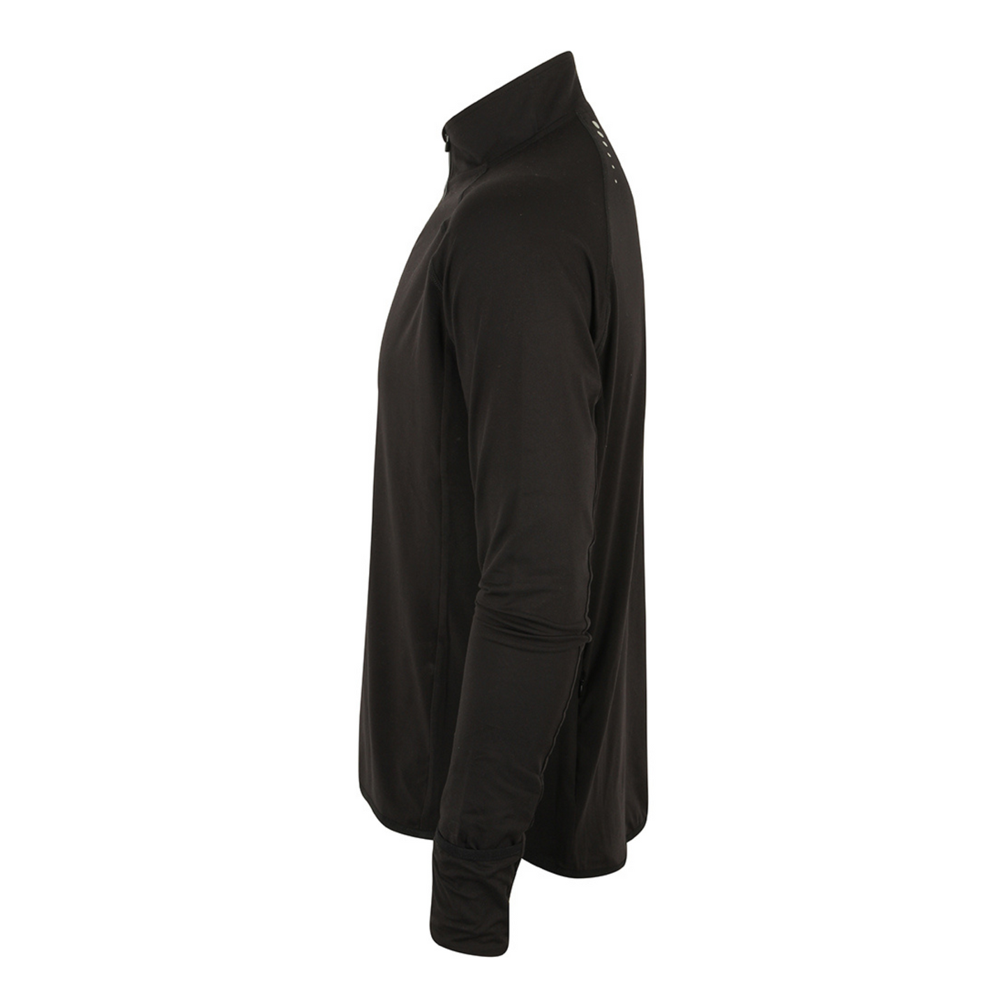 Men's Long Sleeve Zip Neck Performance Top (Black)