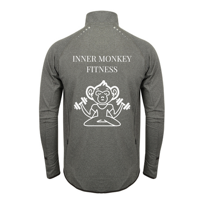 Men's Long Sleeve Zip Neck Performance Top (Grey)