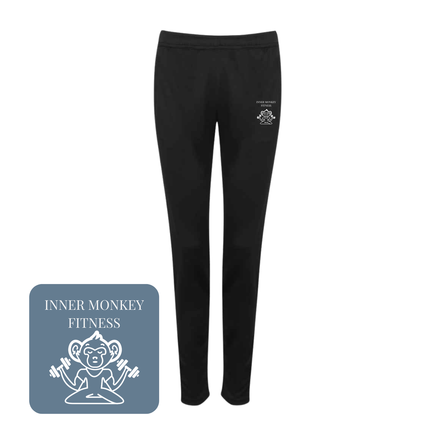 Ladies Slim Leg Training Pants (Black)