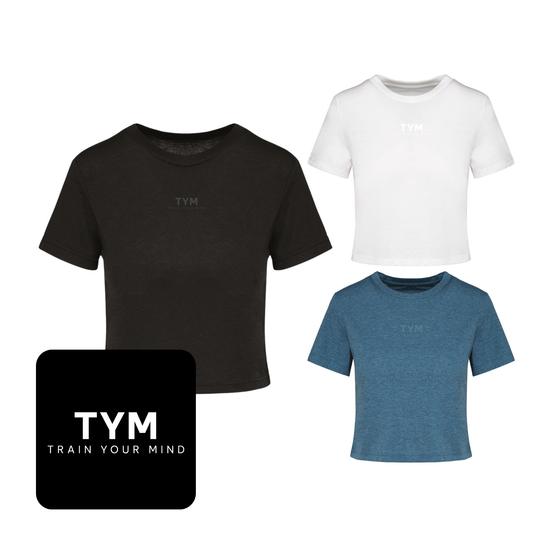 TYM Contrast Ladies Triblend Crop Top