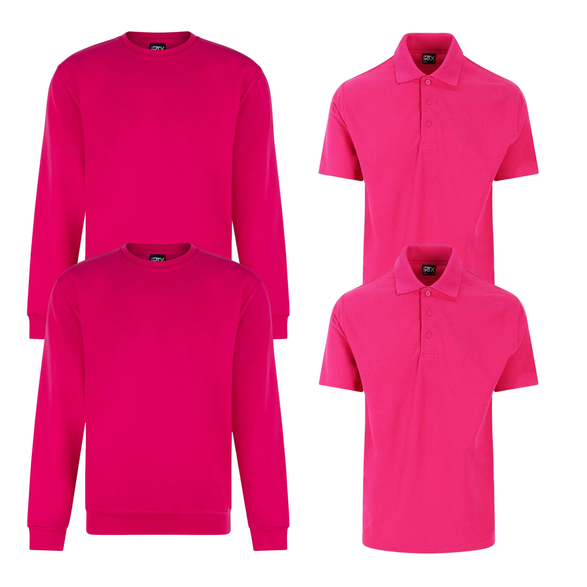 Pro RTX Essential workwear clothing bundle from TIX Printing pink