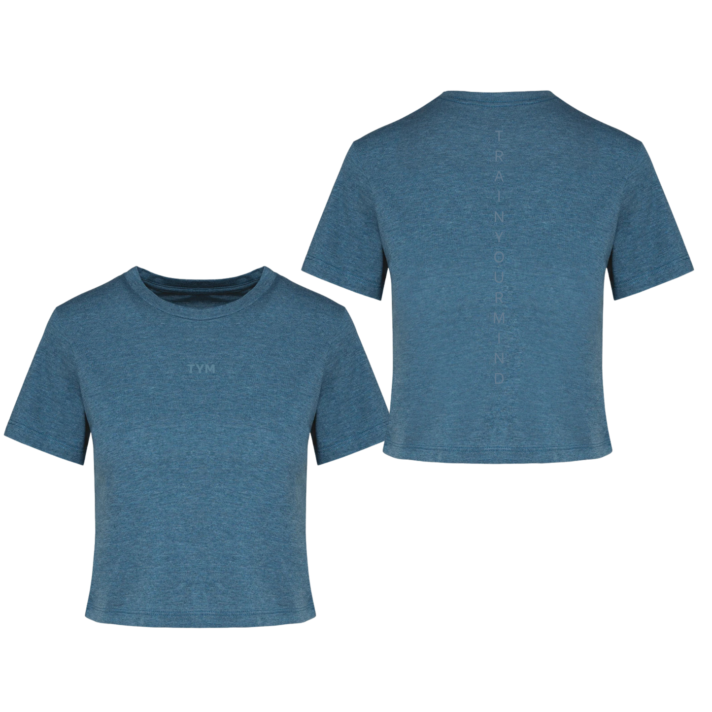 TYM Contrast Ladies Triblend Crop Top
