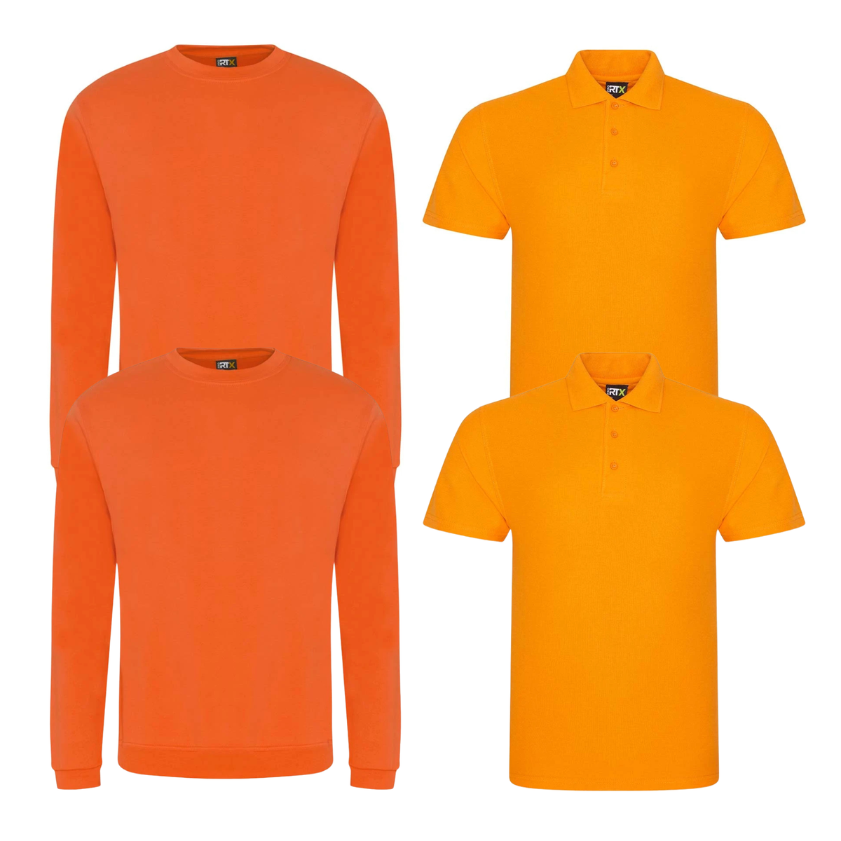 Pro RTX Essential workwear clothing bundle from TIX Printing orange