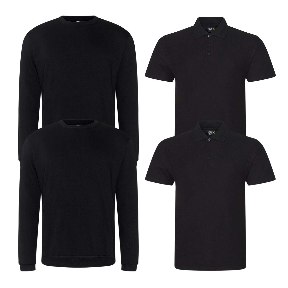 Pro RTX Essential workwear clothing bundle from TIX Printing black