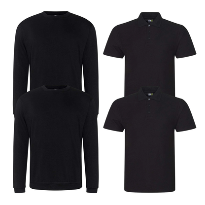 Pro RTX Essential workwear clothing bundle from TIX Printing black