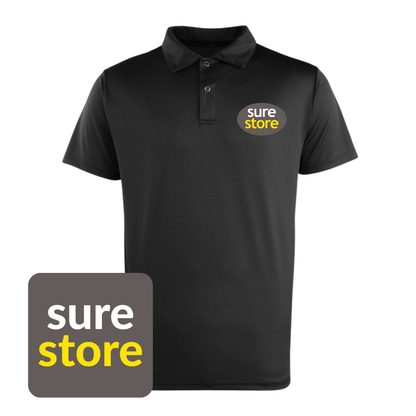 Premier Coolchecker® Stud Piqué Polo Shirt (Black)