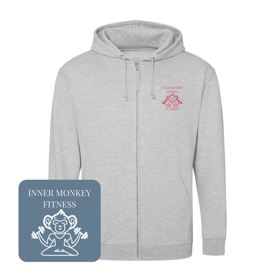 Unisex Full Zip Hoodie (Grey)