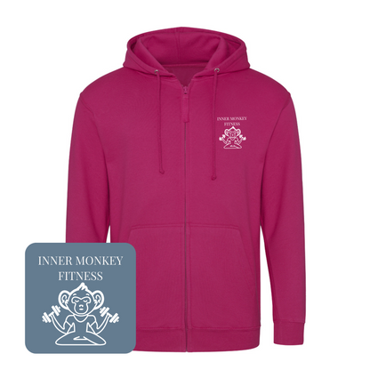 Unisex Full Zip Hoodie (Pink)