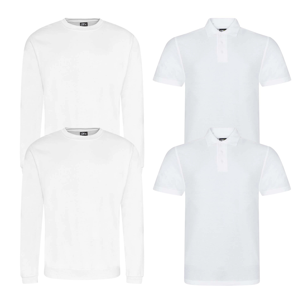 Pro RTX Essential workwear clothing bundle from TIX Printing white