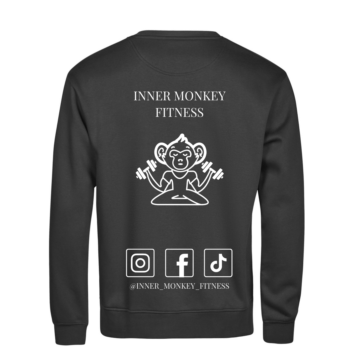 Unisex Athletic Crew Neck Sweatshirt (Black)