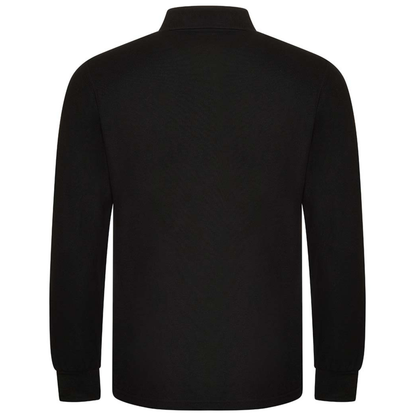 Premier Long Sleeve Coolchecker® Piqué Polo Shirt (Black)