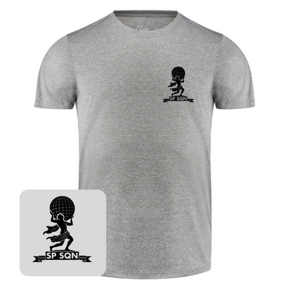 Printer Red Run Active T-Shirt (Grey Melange)