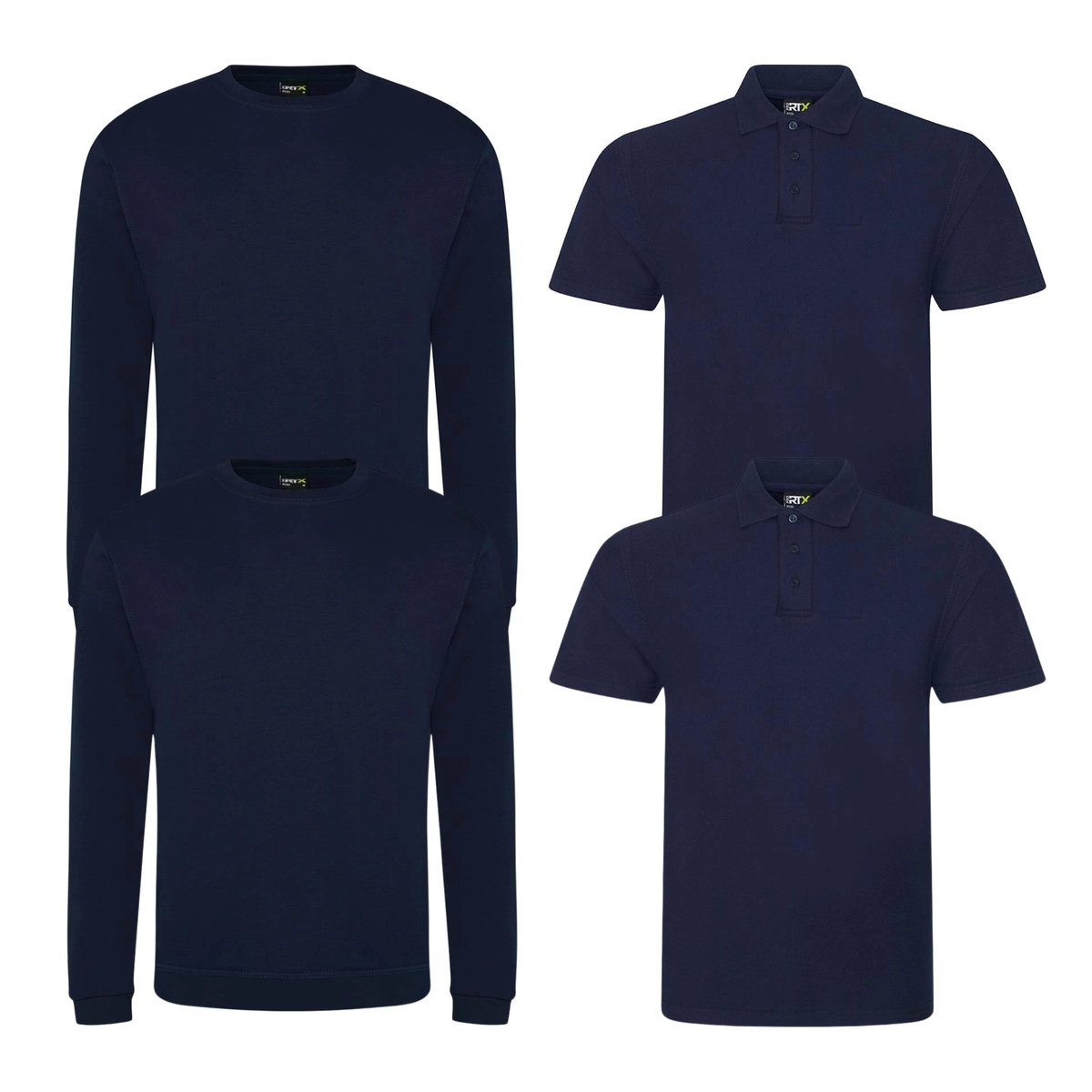 Pro RTX Essential workwear clothing bundle from TIX Printing navy