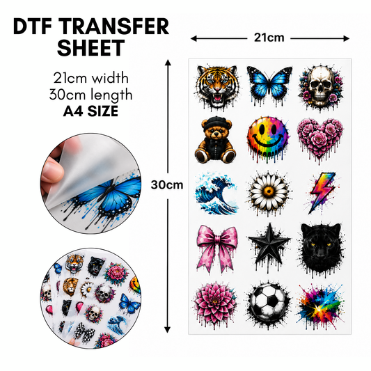 DTF Transfer Sheet Uploader (A4: 21cm x 30cm)