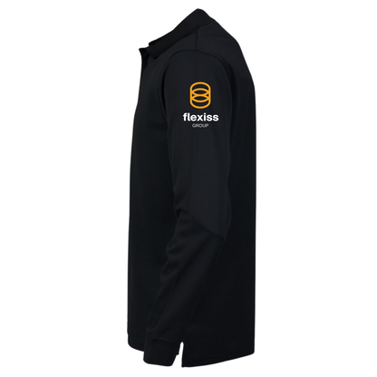 Premier Long Sleeve Coolchecker® Piqué Polo Shirt (Black)