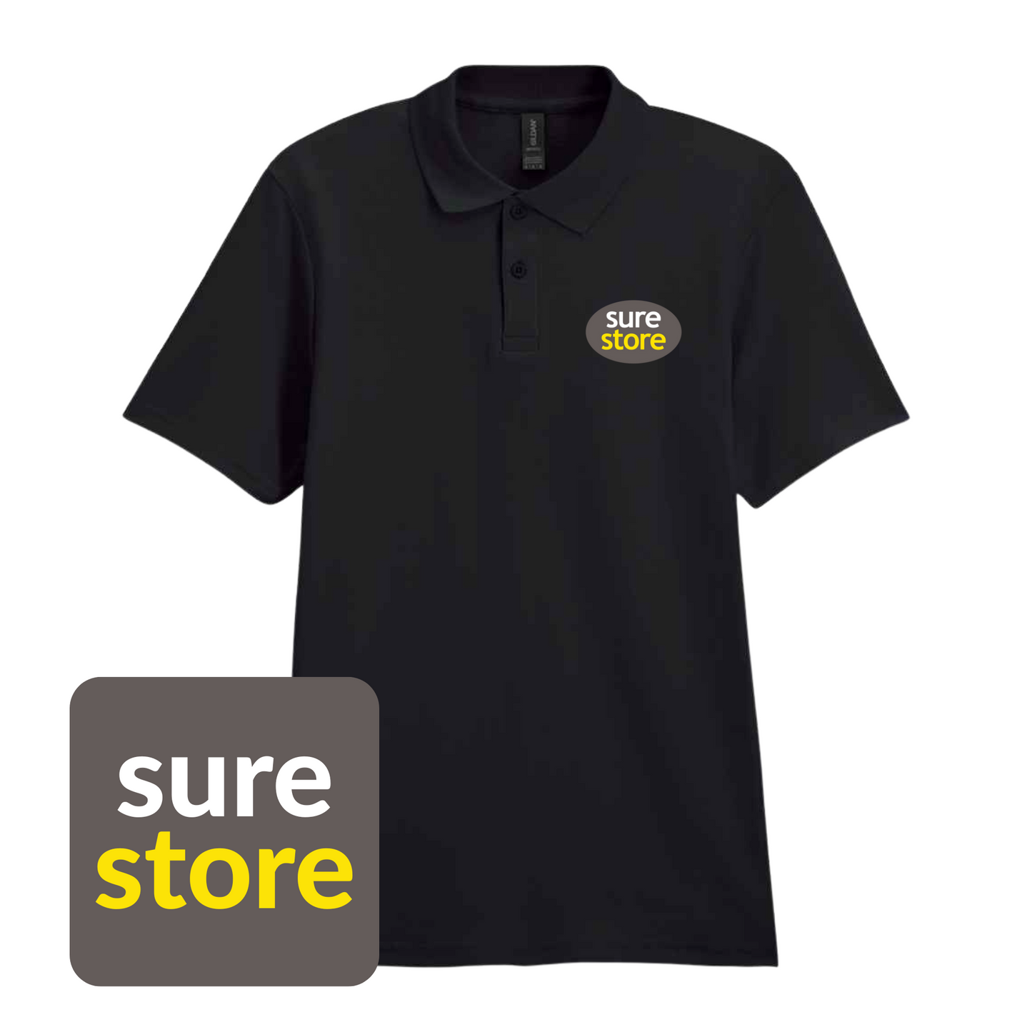 Gildan SoftStyle® Double Piqué Polo Shirt (Black)