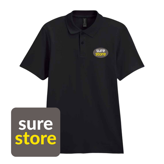 Gildan SoftStyle® Double Piqué Polo Shirt (Black)
