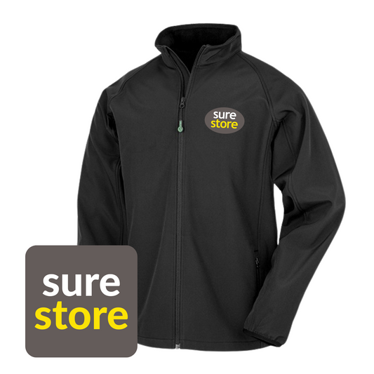 Men's Result Core Printable Soft Shell Jacket (Black)