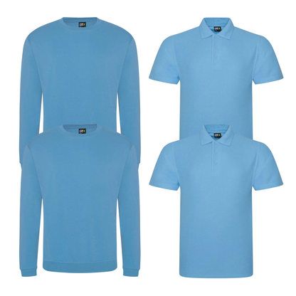 Pro RTX Essential workwear clothing bundle from TIX Printing sky blue