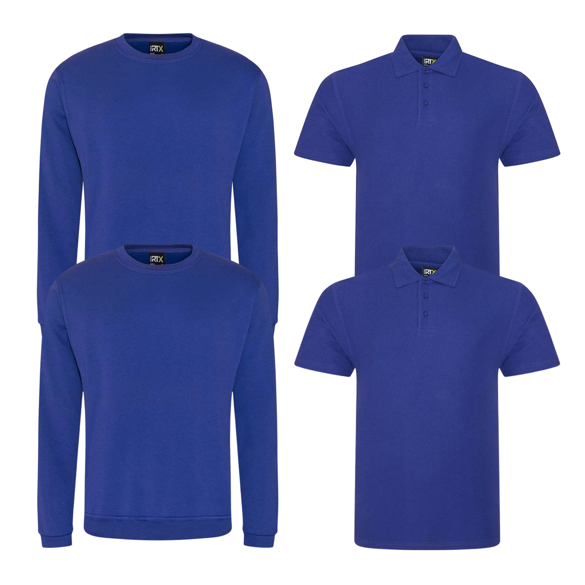 Pro RTX Essential workwear clothing bundle from TIX Printing royal blue