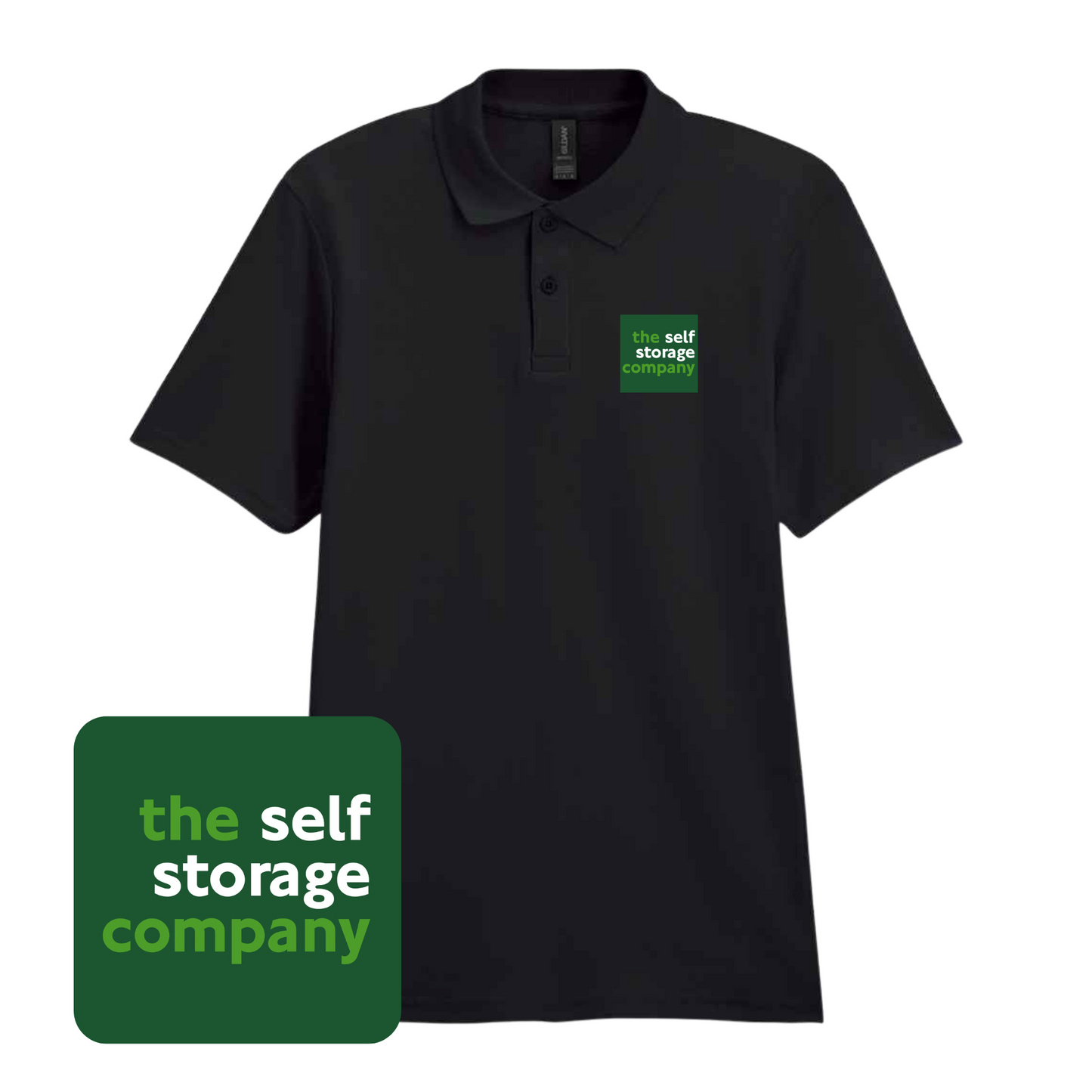 Gildan SoftStyle® Double Piqué Polo Shirt (Black)