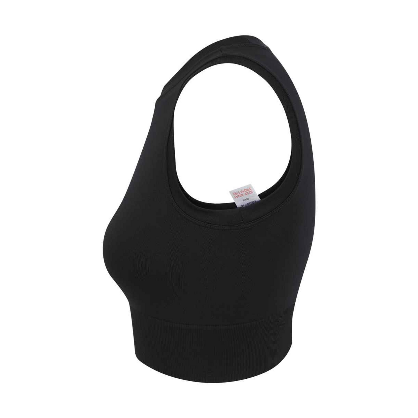 Ladies Cropped Tank Top (Black)