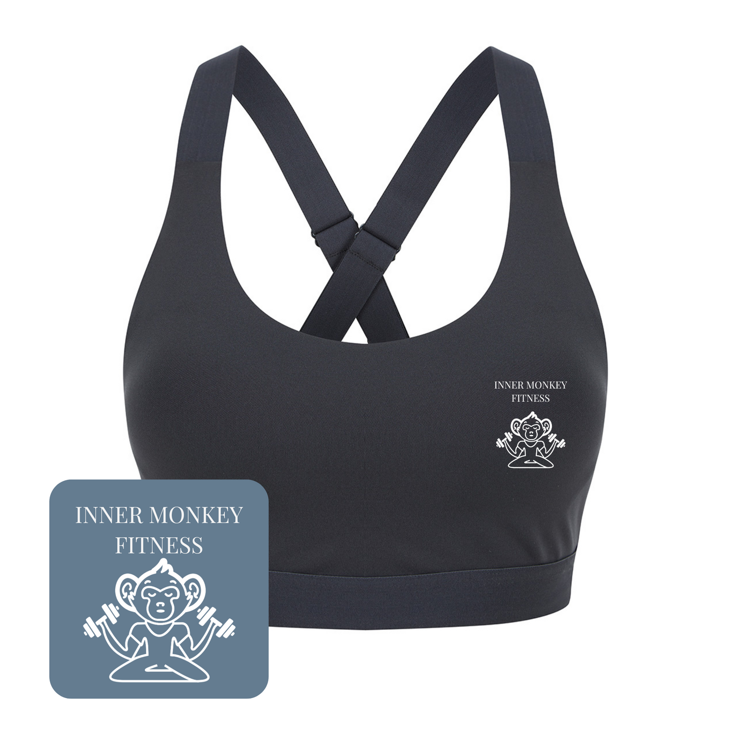 Ladies Medium Impact Core Bra (Charcoal)